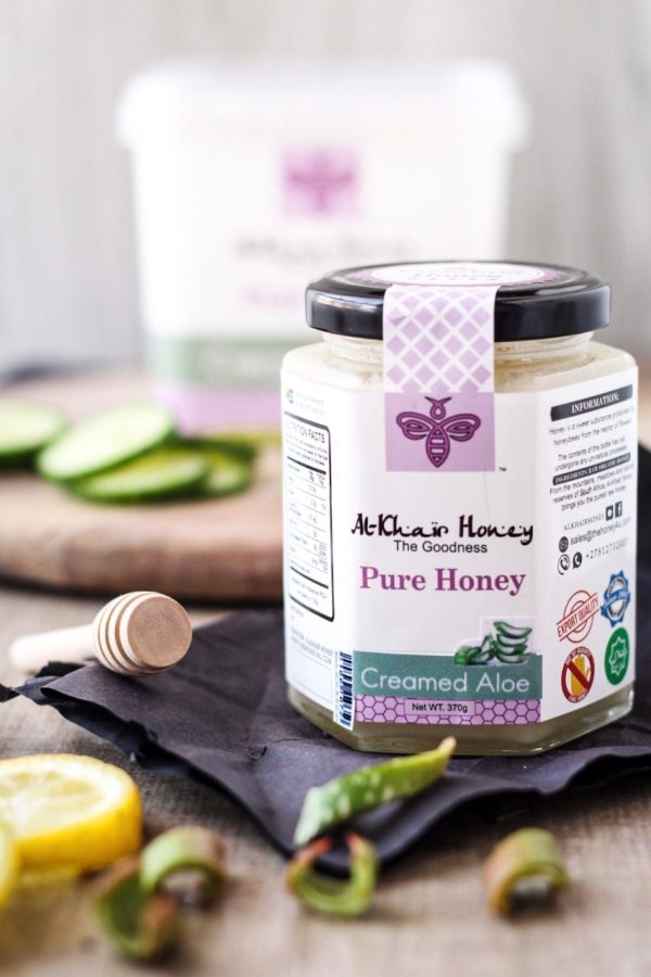 Pure Honey, Creamed Aloe, 370g Glass Jar